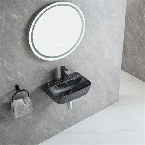Black Wall Hung Faucet Basin New Design For Hotel Wash Basin Manufacturer
