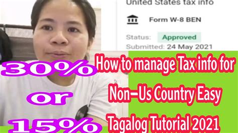 Paano Mag Fill Up Ng Tax Treaty Form Sa Google Adsense Non US Country