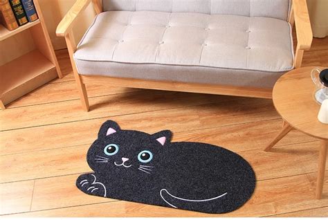 Drop Cartoon Cute Cat Floor Mats Bedroom Kitchen Carpets Children For