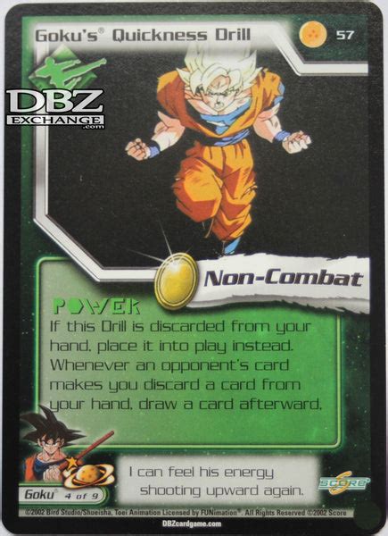 Retro Dbz Ccg 57 Gokus Quickness Drill Dbz Exchange