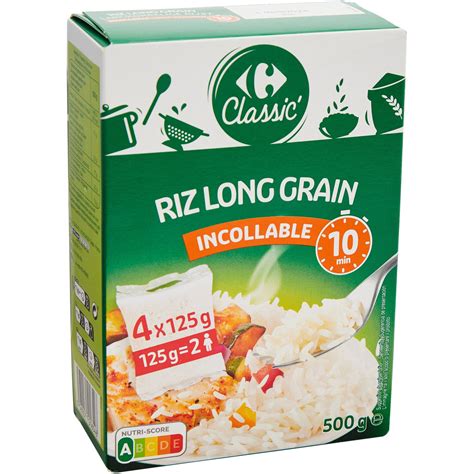 Riz Long Grain Incollable Min Carrefour Classic Les Sachets De