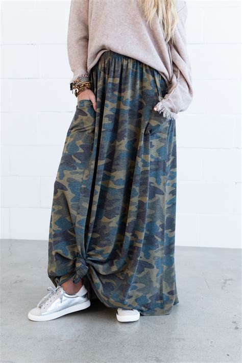 At Attention Camo Maxi Skirt Teal Camo Sm Maxi Skirt Maxi Skirt