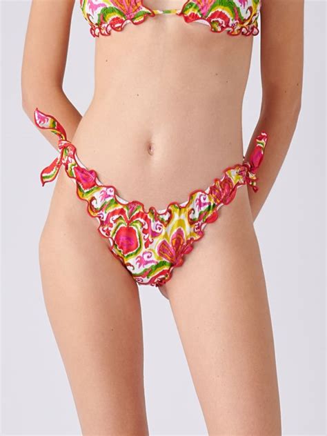 Slip Bikini Donna Mc Saint Barth Con Fantasia Etnica Multicolor