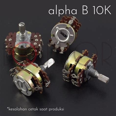 Jual Potensio Alpha Stereo BESAR B10K CT 8 Kaki Shopee Indonesia