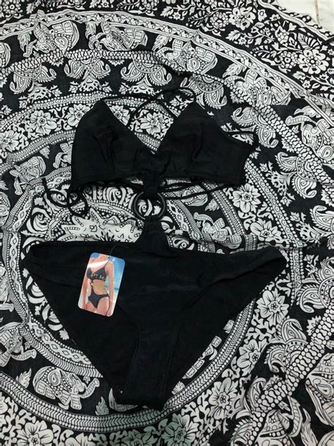 One Piece Swimsuit Bikini Black Women S Fashion Swimwear Bikinis Swimsuits On Carousell