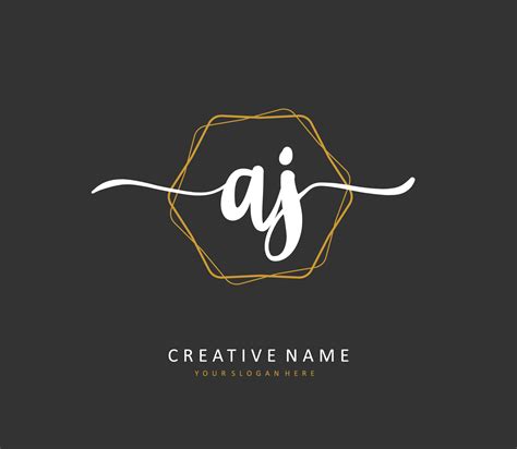 Aj Initial Letter Handwriting And Signature Logo A Concept Handwriting