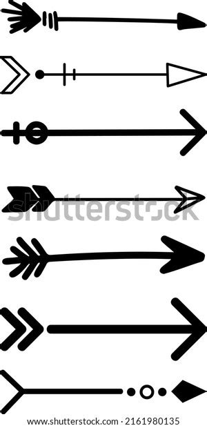 Set Arrows Collection Different Arrows Sign Stock Vector Royalty Free