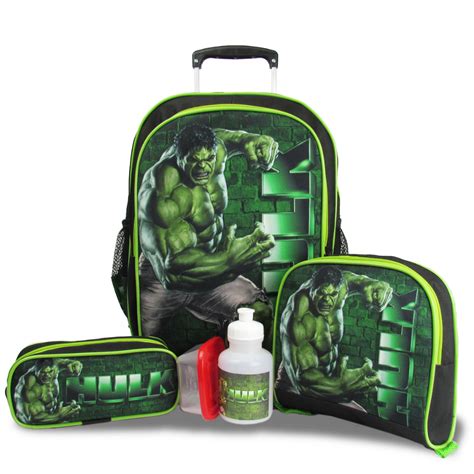 Kit Mochila Escolar Infantil Completo Masculino Hulk Mochila G