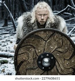 Ancient Blonde Scandinavian Warrior Looking Viewer AI Generated Image