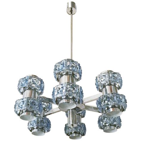 Blue Crystal Chandelier By Sciolari For Sale At 1stdibs