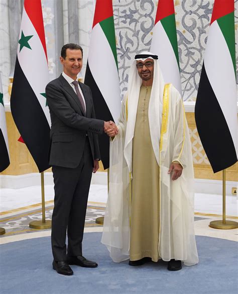 Syrian Leader Bashar Al Asaad Arrives In Uae For An Official Visit Mepei