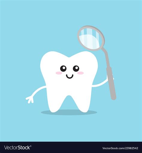 Healthy Tooth Icon Oral Dental Hygiene Royalty Free Vector