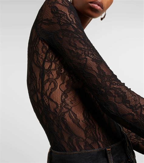 Wardrobe NYC Floral Lace Bodysuit WARDROBE NYC