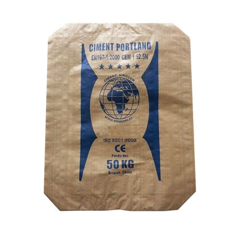 Logo Printed Kg Block Bottom Kraft Paper Color Polypropylene Empty