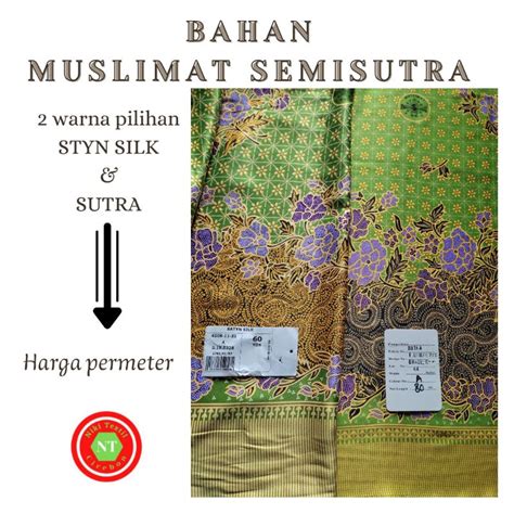 Jual Kain Batik Seragam Muslimat Nu Hijau Muda Semisutra Dan Satyn Silk