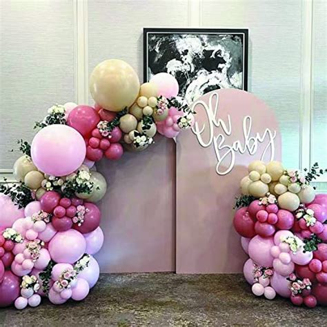 Pink Balloons 12 Inch 50 Pcs Baby Shower Party Balloons Happy Birthday ...