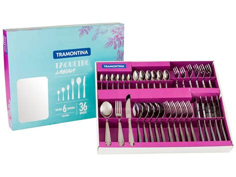 Faqueiro Tramontina Inox Laguna 66906 793 36 Peças Ofertinha Promoções