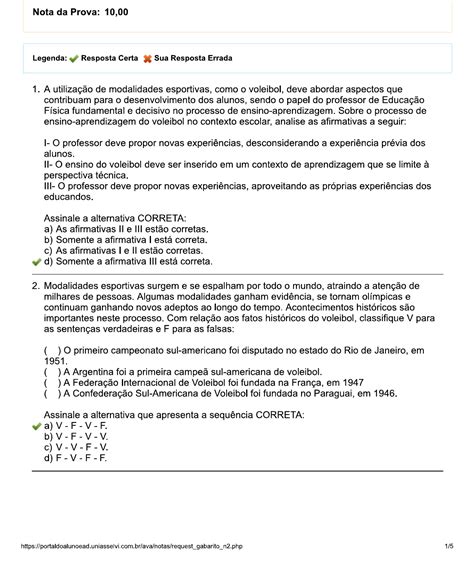 Prova Quest Es E Respostas Historia Do Voleibol O Voleibol Foi