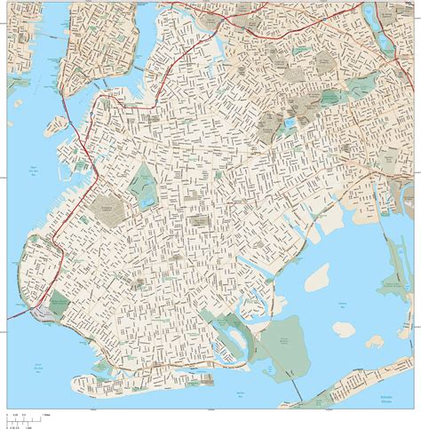 New York City - Brooklyn Wall Map by Map Resources