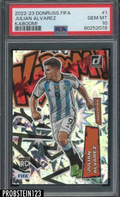 Donruss Fifa Soccer Kaboom Julian Alvarez Rc Rookie Psa