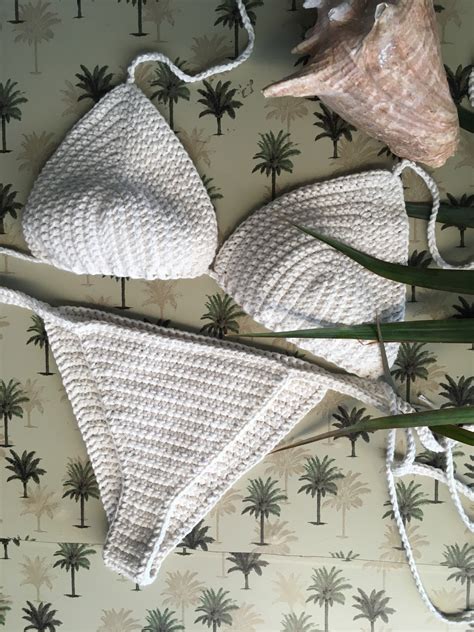 SALE Bohemian Crochet Bikini Set Simple Basics Cotton