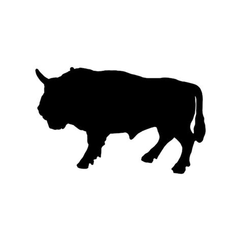 Premium Vector Bison Silhouette On White Background Isolated Vector