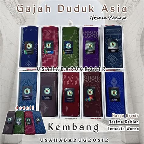 Jual Sarung Gajah Duduk Asia Kembang Motif Kembang Kain Tenun Ukuran