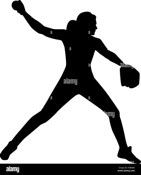 Softball Pitcher Stock Vektorgrafiken Kaufen Alamy