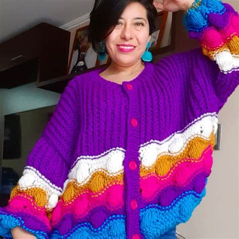 Cardigan Burbujas En Zig Zag Cardigan Pattern Cardigan Crochet Cardigan