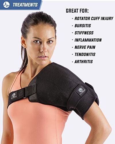 ActiveWrap Shoulder Ice Pack Wrap With Two Reusable Hot Cold Packs Rotator Cuff Ice Therapy