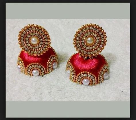 Silk Thread Earrings At Rs Pair Silk Thread Earrings In Kovur