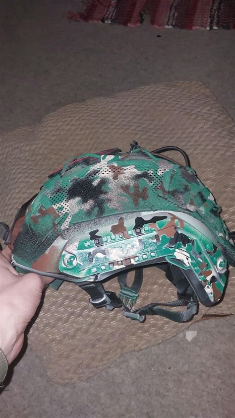 Spray Painted My Fast Helmet And It Somehow Goes Okay With The Wz93