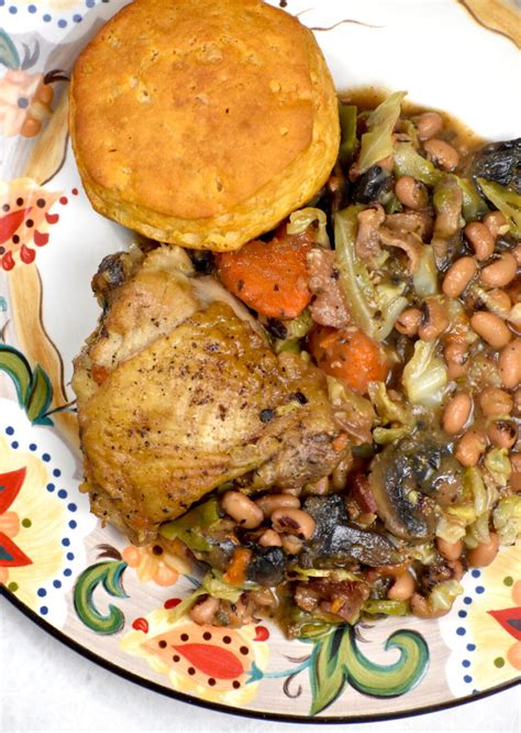 Southern Braised Chicken With Black Eyed Peas Gypsyplate