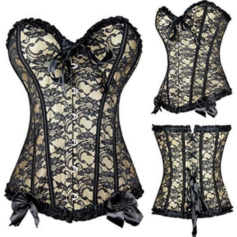 New Sexy Lace Up Basque Lingerie Women Corset Top Bustier Steampunk Gothic S X Ebay