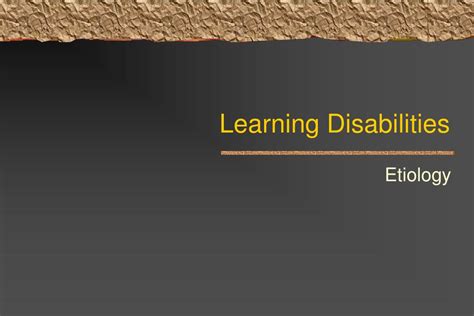 Ppt Learning Disabilities Powerpoint Presentation Free Download Id