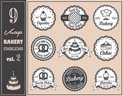 Check out this @Behance project: “Set of vintage black and white bakery emblems. Vol. 2” https ...