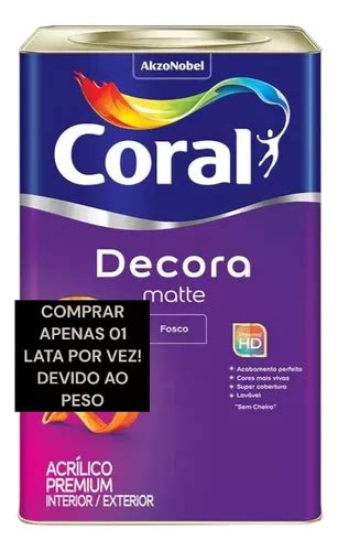 Tinta Coral Decora Matte Fosco Cor Pessego Litros Parcelamento Sem