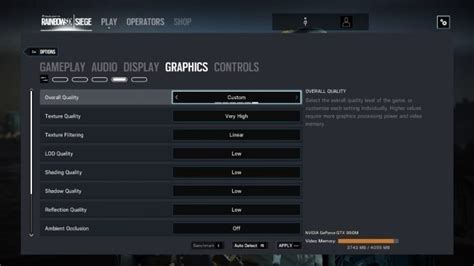 Rainbow Siege Six Best Settings For High Fps