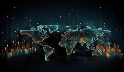 premium ai image finance  market chart   world map
