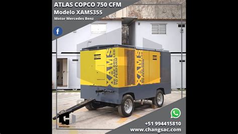 Compresor De Aire Portatil Atlas Copco Xams Cfm Psi Youtube