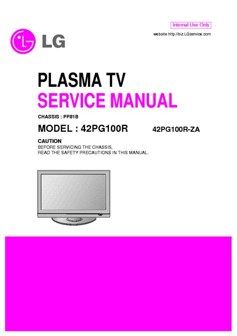 LG 42PG100R Service Manual download, schematics, eeprom, repair info ...
