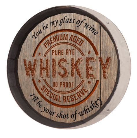 Whiskey Barrel Signs