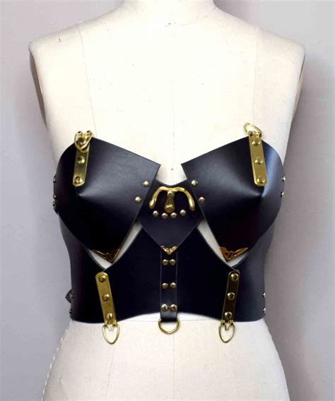 Pretension Long Line Leather Harness Bra Lovelornlingerie