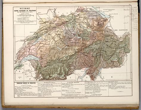 Suisse Carte Physique Et Politique David Rumsey Historical Map