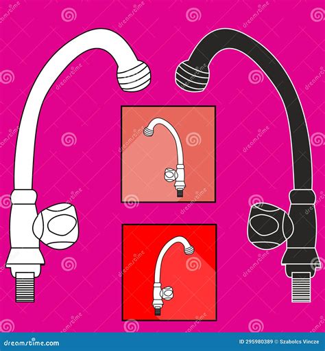 Water Tap Faucet Icon Stock Illustration Illustration Of Line 295980389