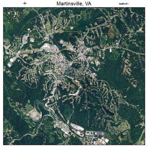 Aerial Photography Map of Martinsville, VA Virginia