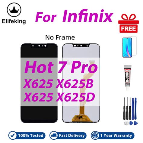 LCD No Frame For Infinix Hot 7 Pro X625 X625B X625D Display Touch Screen Digitizer Assembly