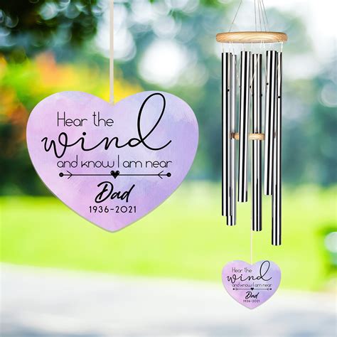 Memorial Personalized Wind Chime Hear The Wind Know Im Etsy