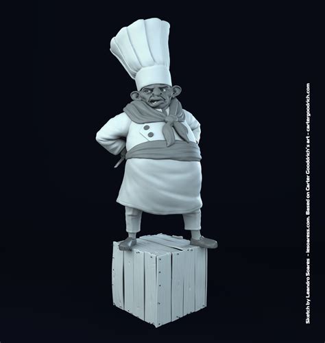 Chef Skinner - Ratatouille - Timelapse - ZBrushCentral