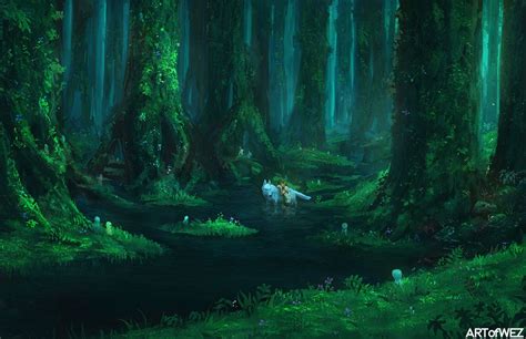 The Forest Of Princess Mononoke Derek Weselake Princess Mononoke